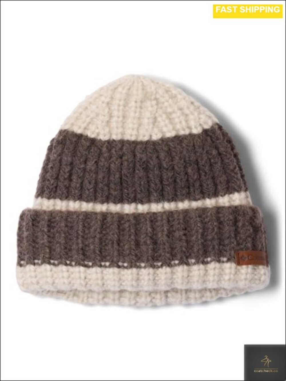 Cuffed Knit Beanie Recycled Content One Size Warm Winter Hat